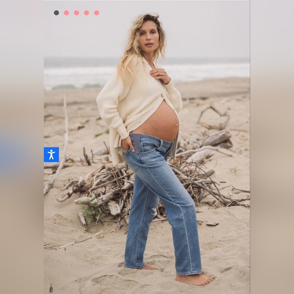 Hatch the distressed Boyfriend Maternity Jean 30